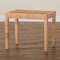 Baxton Studio Abelia Modern Bohemian Natural Rattan and Mahogany Wood Short Accent Bench 229-13147-ZORO - alternate 8